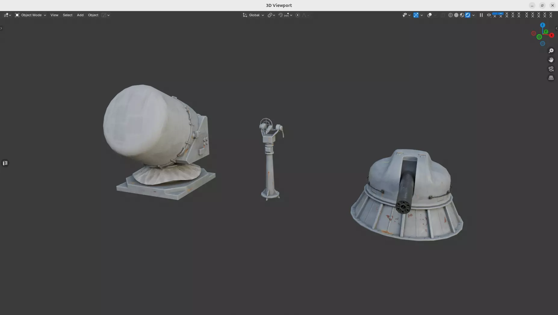 AK-630 CIWS Low-poly 3D model_4