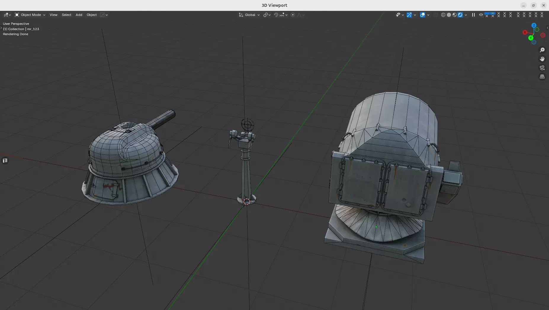 AK-630 CIWS Low-poly 3D model_9