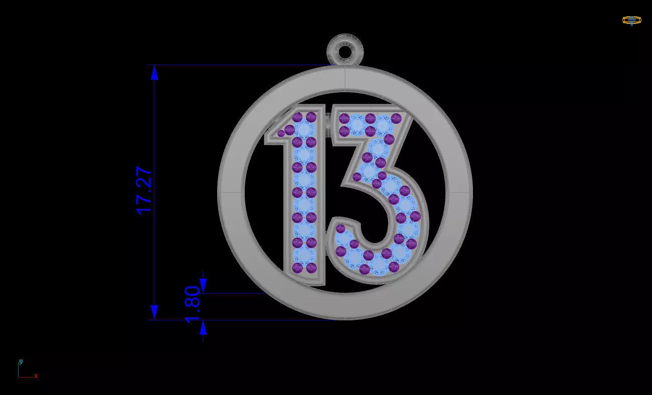 13 Pendent 3D print model_3