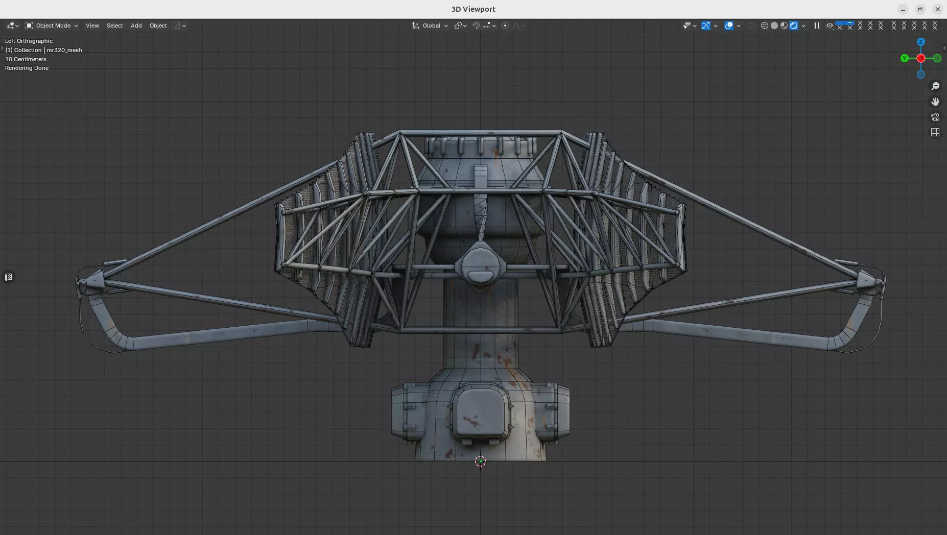MR-320 Radar Low-poly 3D model_10