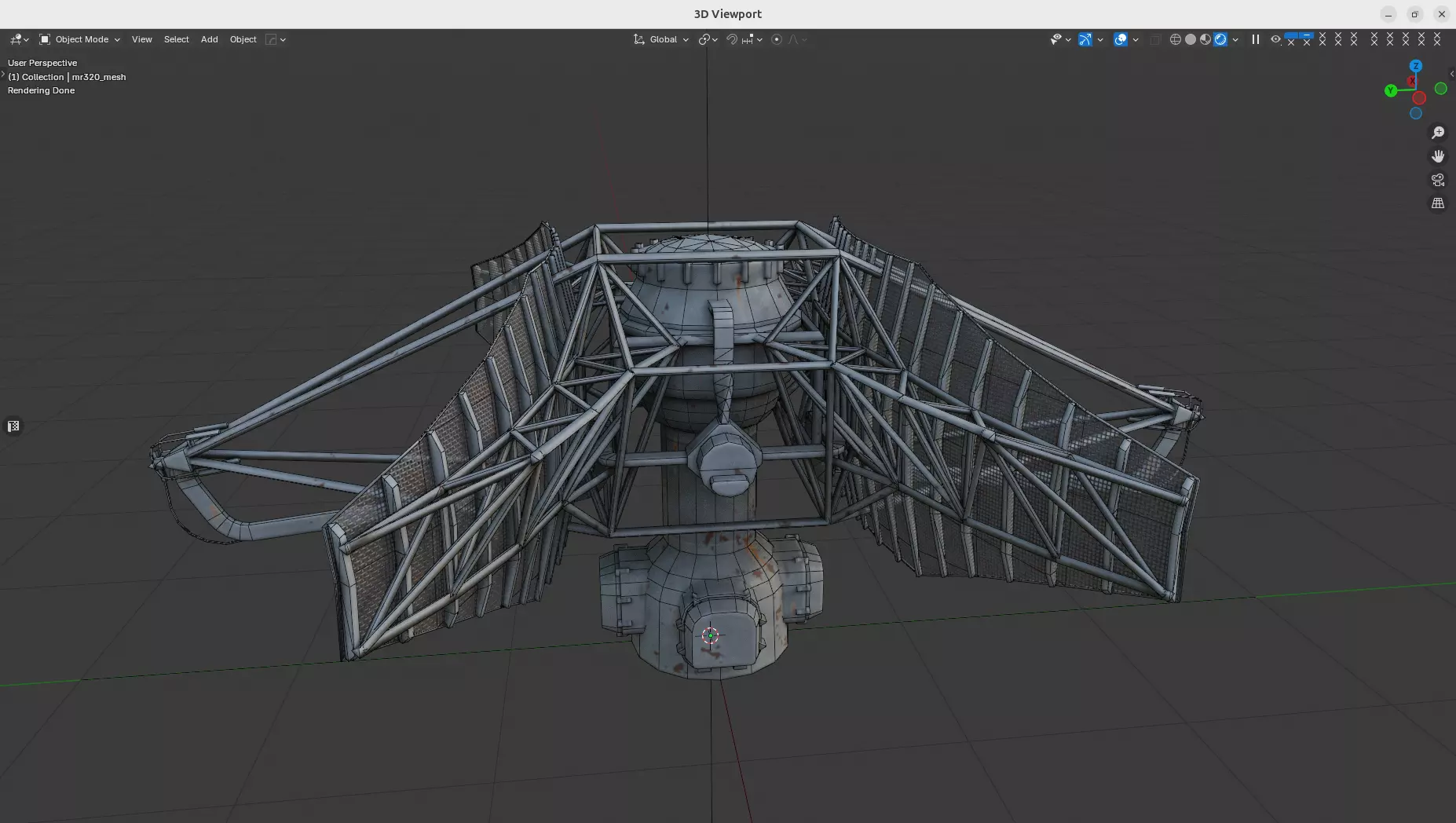 MR-320 Radar Low-poly 3D model_9