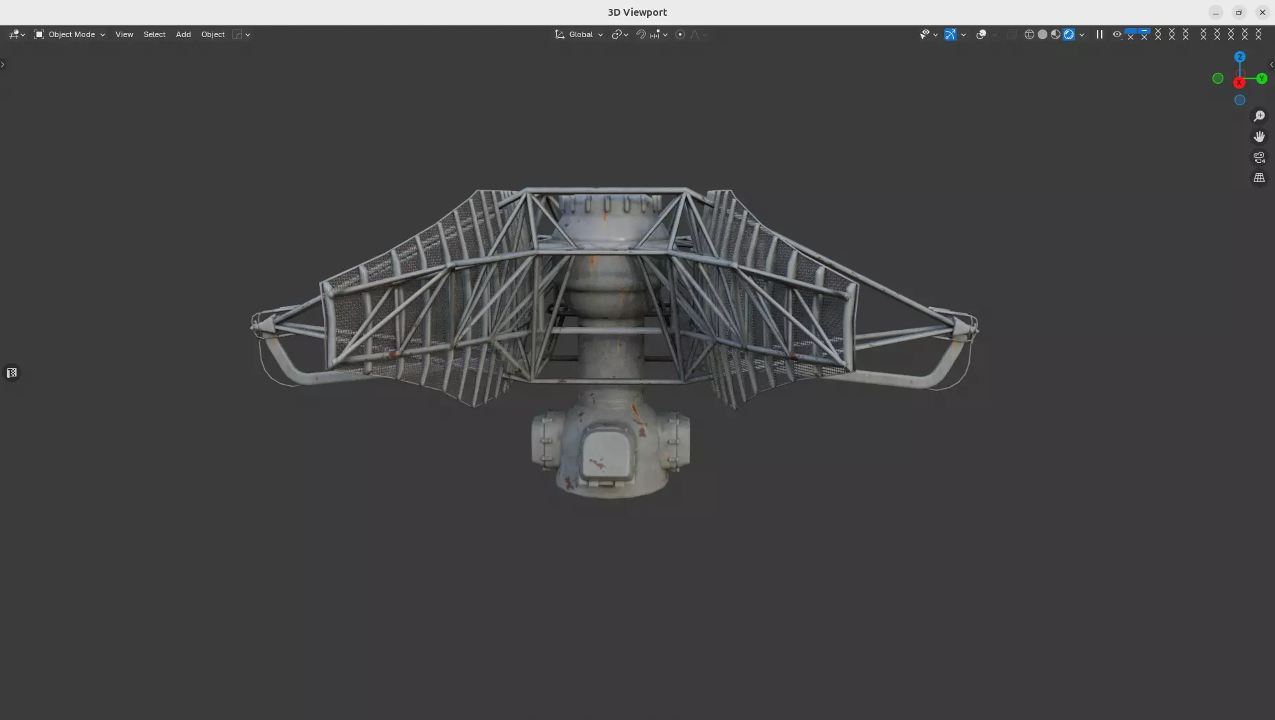 MR-320 Radar Low-poly 3D model_4