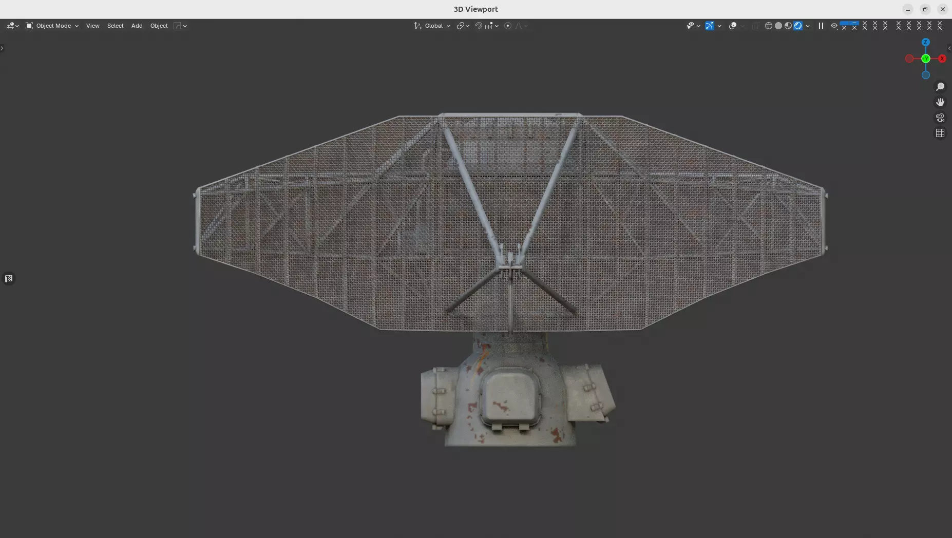 MR-320 Radar Low-poly 3D model_7
