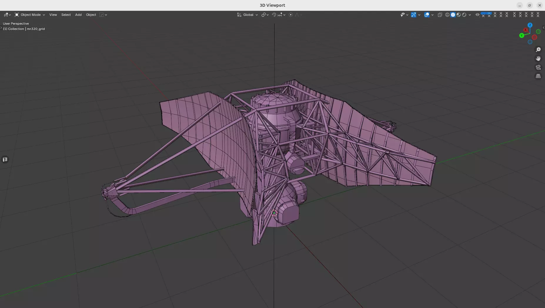 MR-320 Radar Low-poly 3D model_11