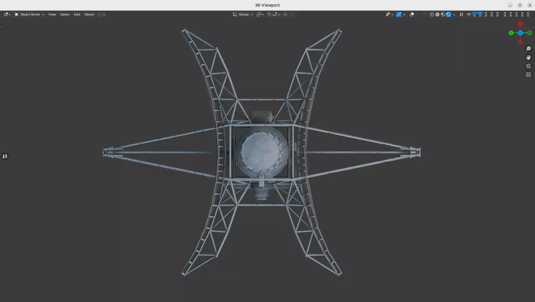 MR-320 Radar Low-poly 3D model_6