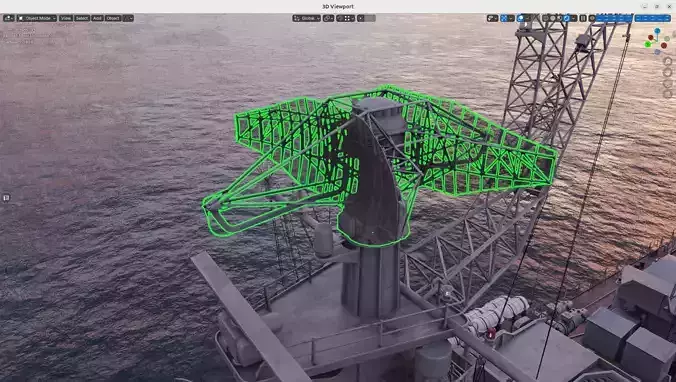 MR-320 Radar Low-poly 3D model