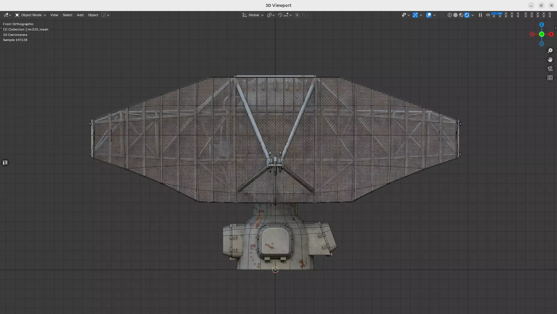 MR-320 Radar Low-poly 3D model_8