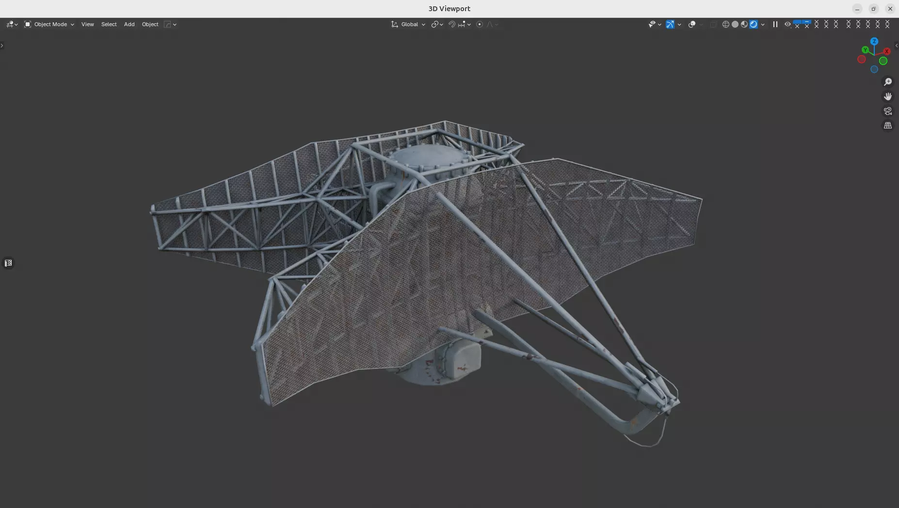 MR-320 Radar Low-poly 3D model_1