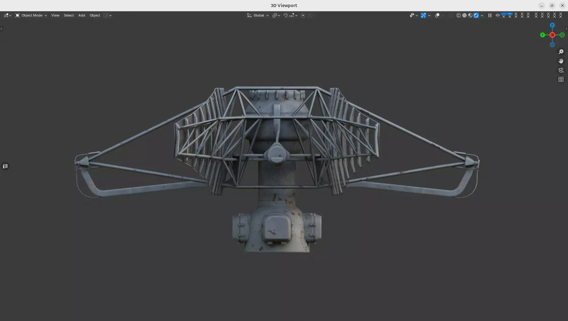 MR-320 Radar Low-poly 3D model_5