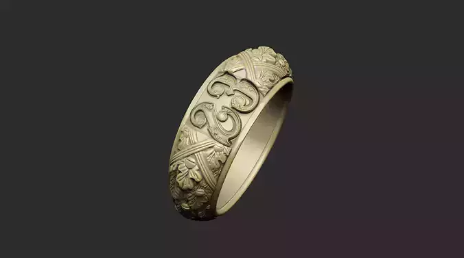 number 23 oak ring leaf gothic design seed 3D print model