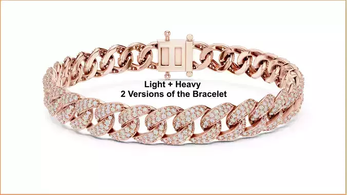 Cuban Chain  Bracelet 3dm stl renders Animation video details