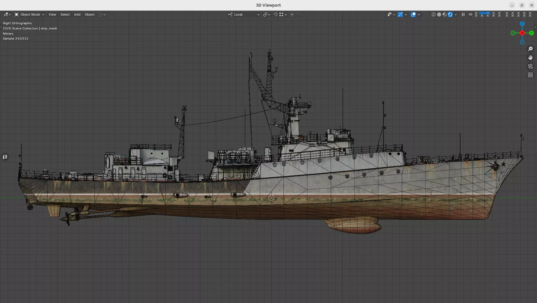 NATO code Grisha class corvette project 1124 Low-poly 3D model Low-poly 3D model_10