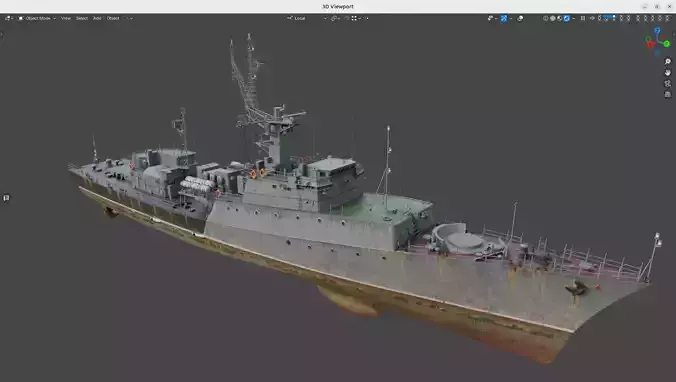 NATO code Grisha class corvette project 1124 Low-poly 3D model  Low-poly 3D model