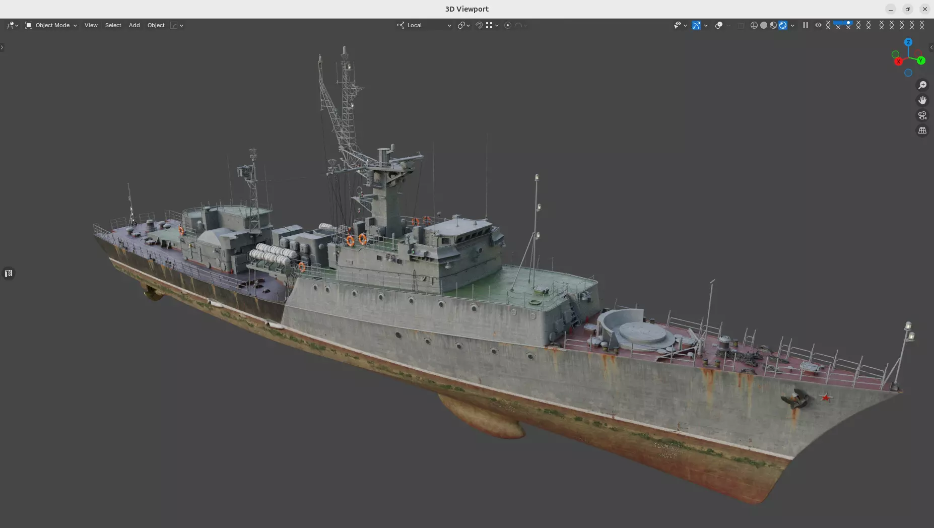 NATO code Grisha class corvette project 1124 Low-poly 3D model Low-poly 3D model_0