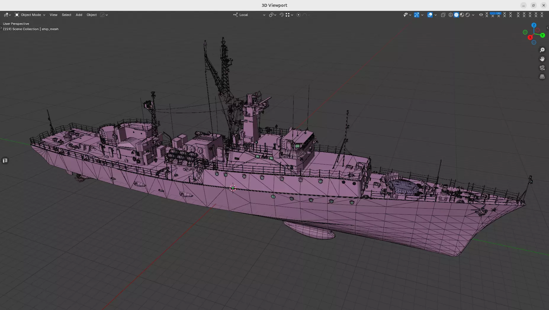 NATO code Grisha class corvette project 1124 Low-poly 3D model Low-poly 3D model_11