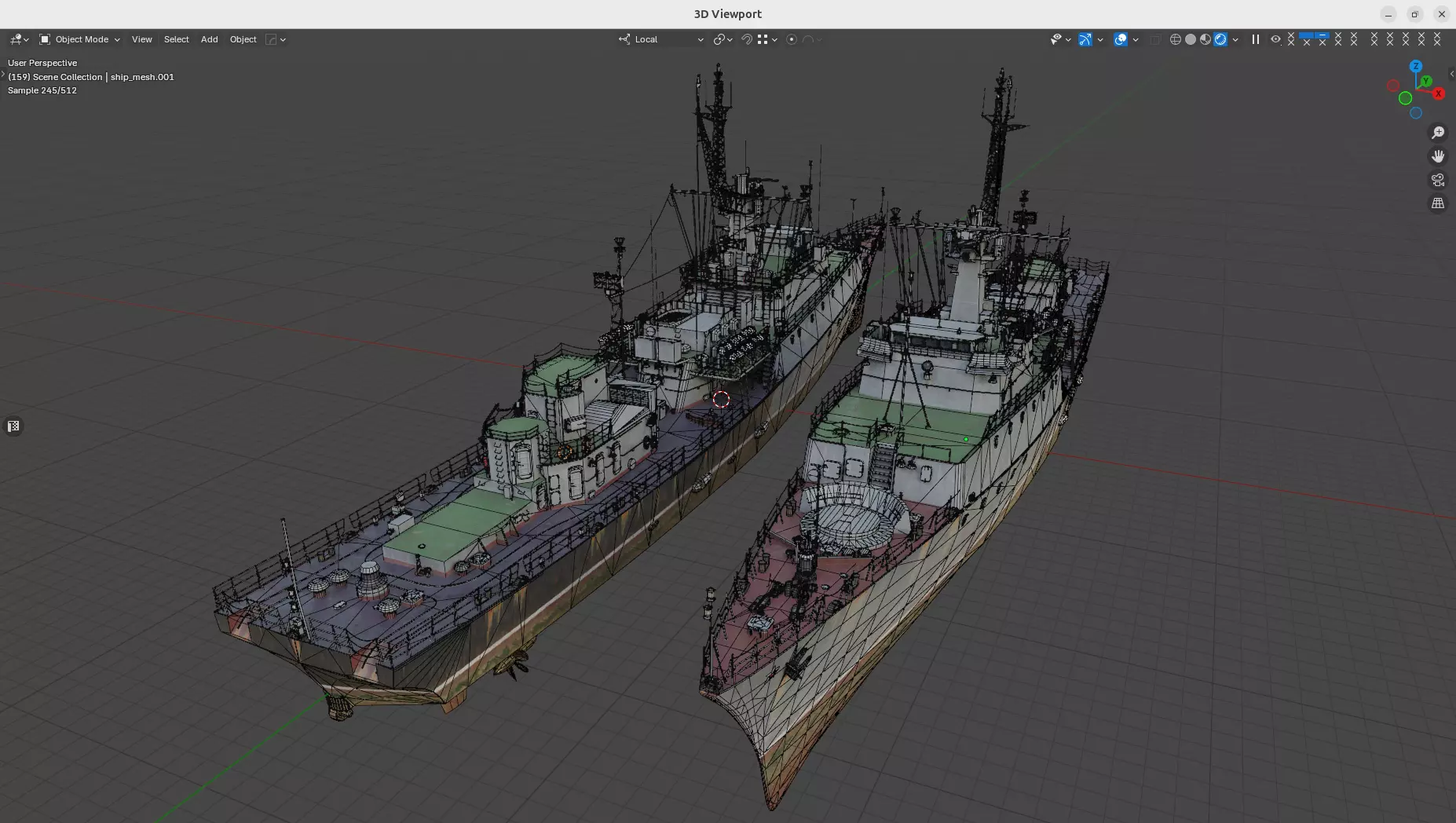 NATO code Grisha class corvette project 1124 Low-poly 3D model Low-poly 3D model_4