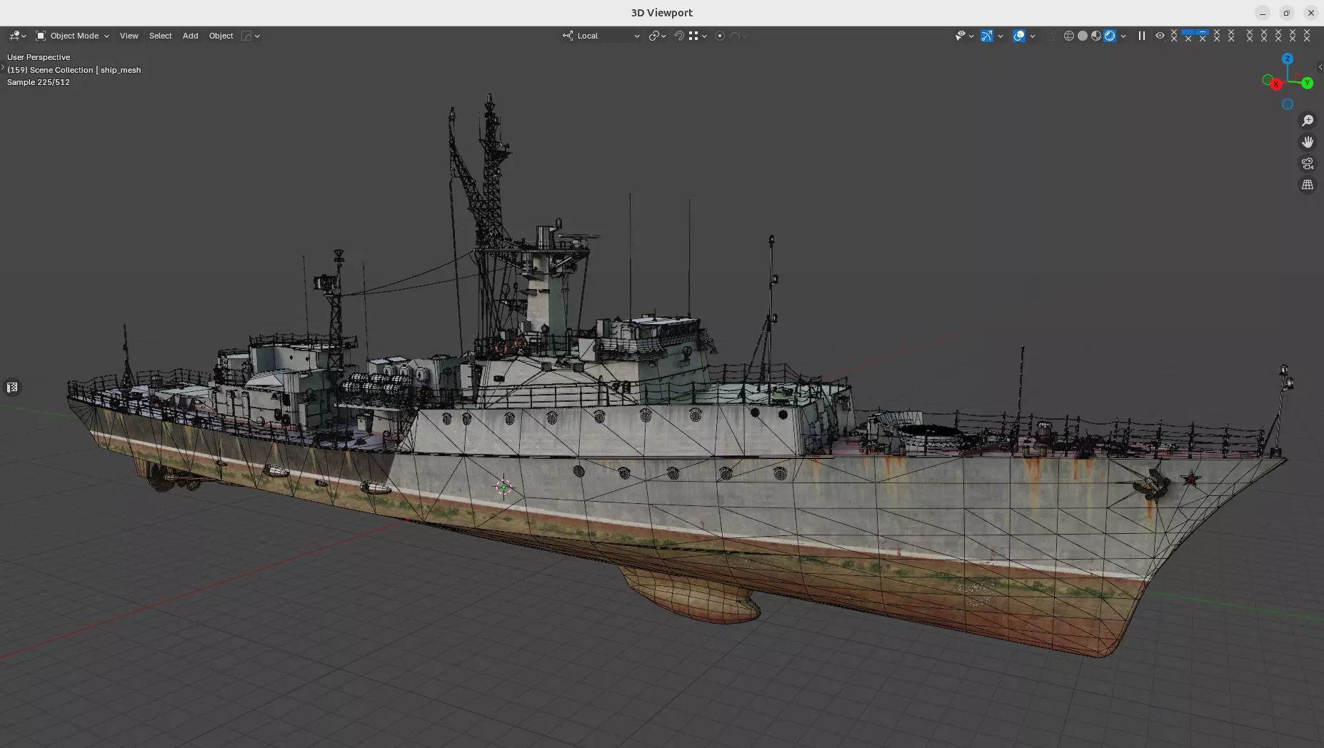 NATO code Grisha class corvette project 1124 Low-poly 3D model Low-poly 3D model_8