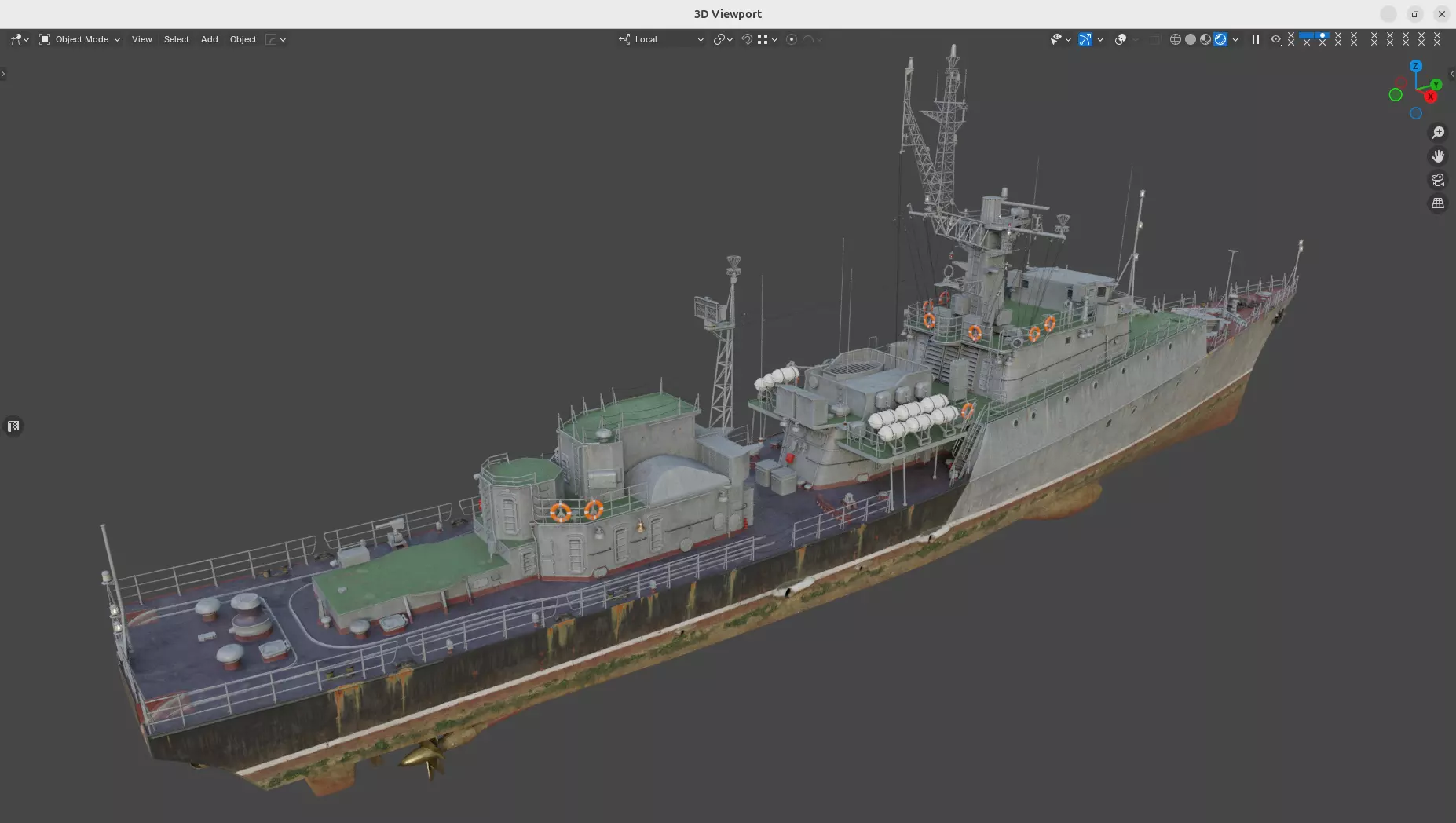 NATO code Grisha class corvette project 1124 Low-poly 3D model Low-poly 3D model_1