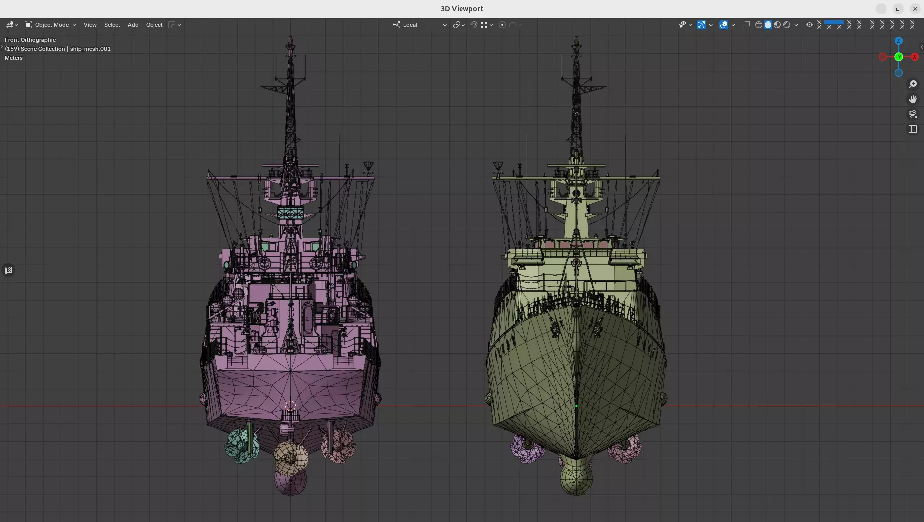 NATO code Grisha class corvette project 1124 Low-poly 3D model Low-poly 3D model_3