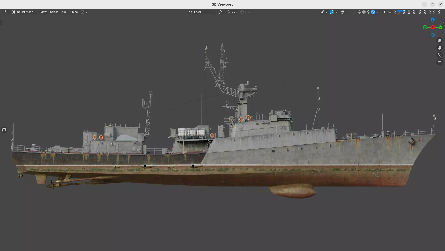 NATO code Grisha class corvette project 1124 Low-poly 3D model Low-poly 3D model_5