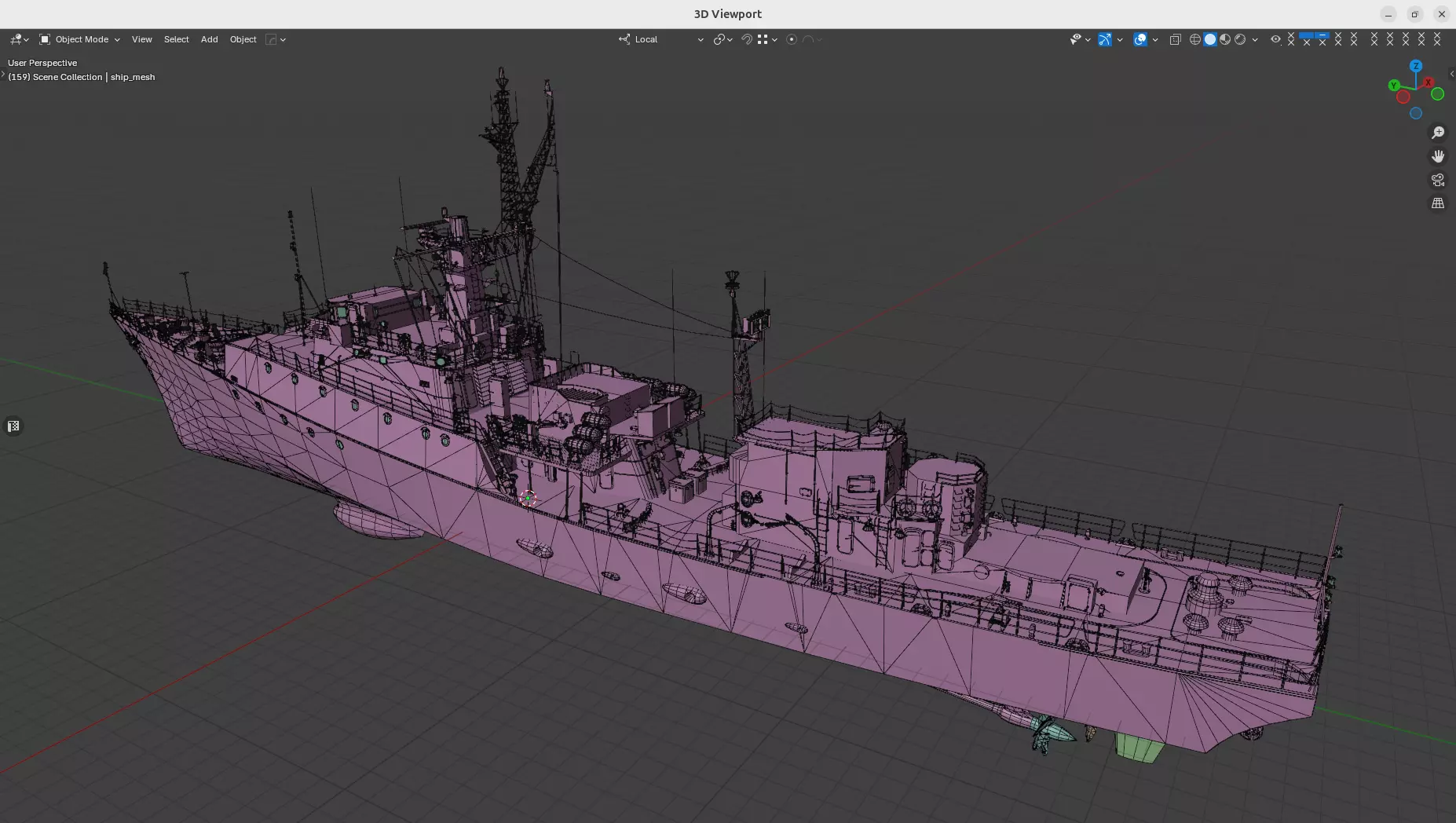 NATO code Grisha class corvette project 1124 Low-poly 3D model Low-poly 3D model_2