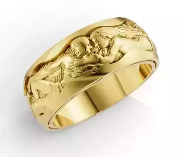 RING VENUS Y MARTE 3DM STL OBJ model for 3D printing and CNC