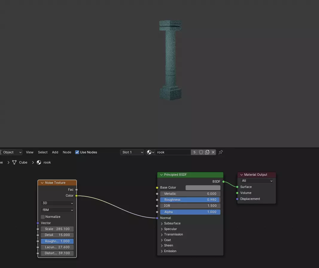 A simple 3D pillar model Free low-poly 3D model_1