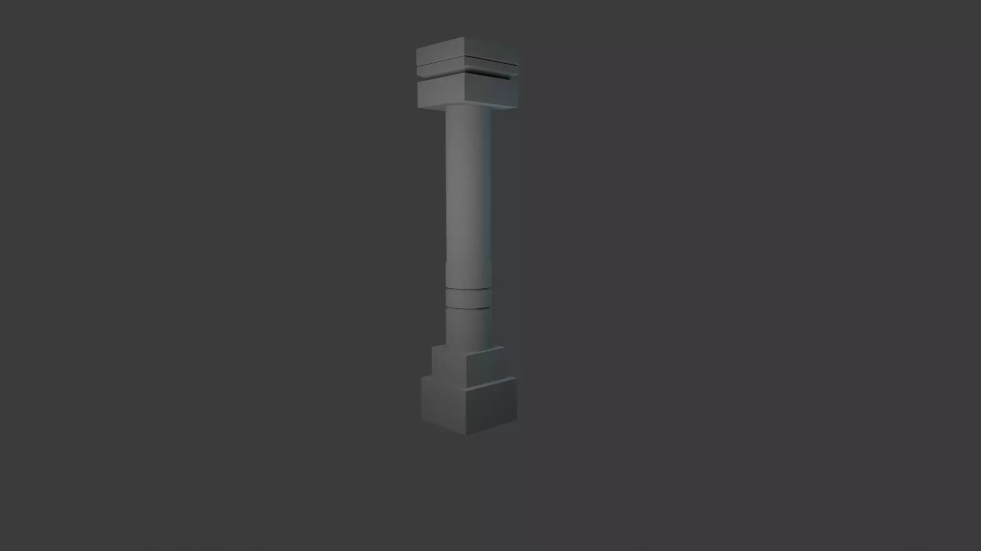 A simple 3D pillar model Free low-poly 3D model_3