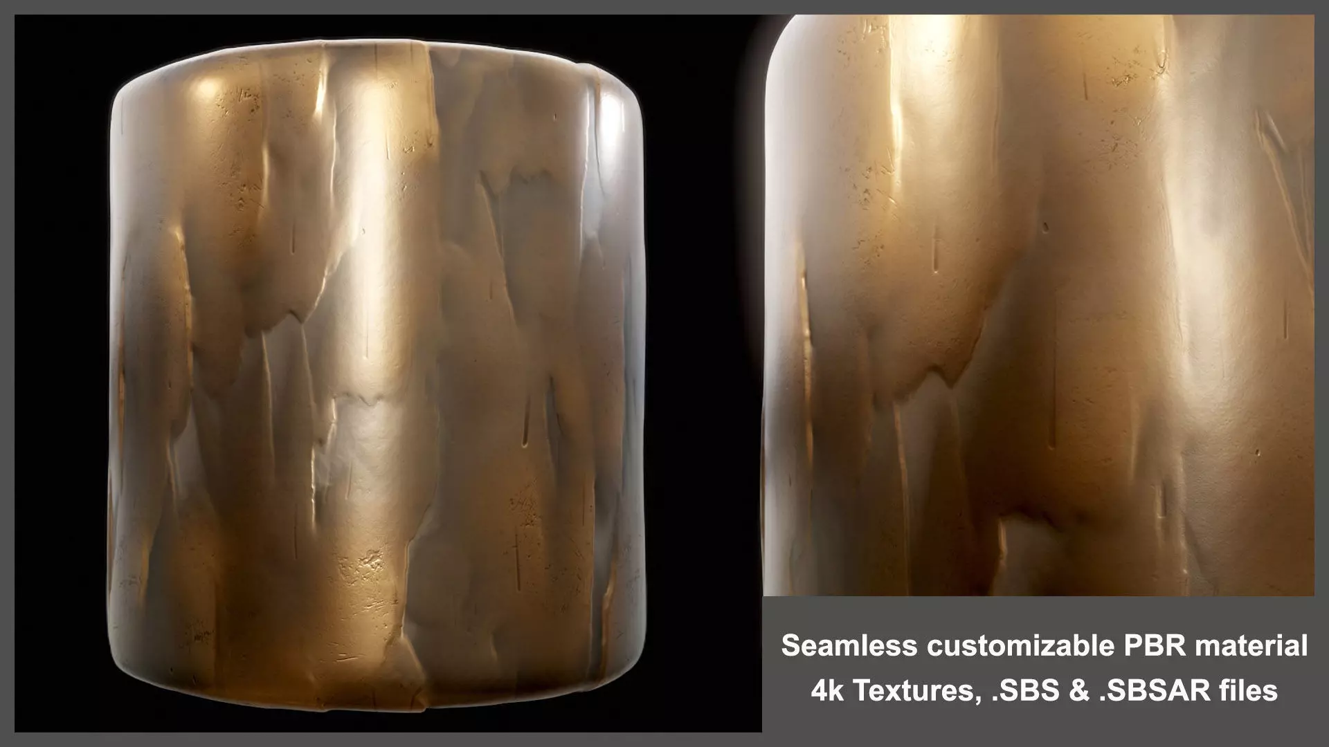 Sculpted Bronze Metal Substance Material and Textures Texture_5