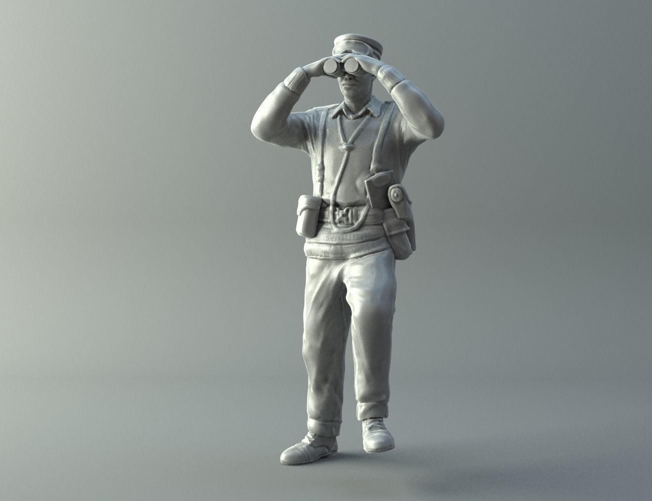 General miniature  II World War 3D print model_0