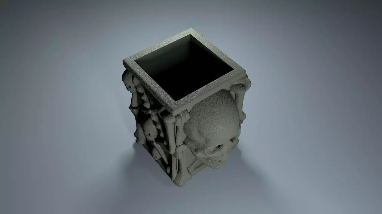 Horror Gothic Penholder Cup 3D print model_8