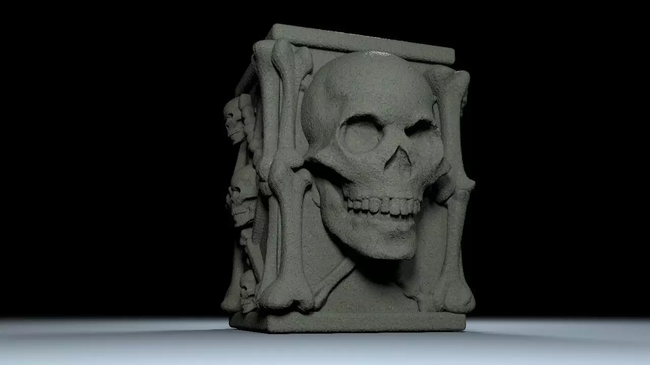 Horror Gothic Penholder Cup 3D print model_7