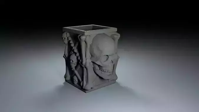 Horror Gothic Penholder Cup 3D print model