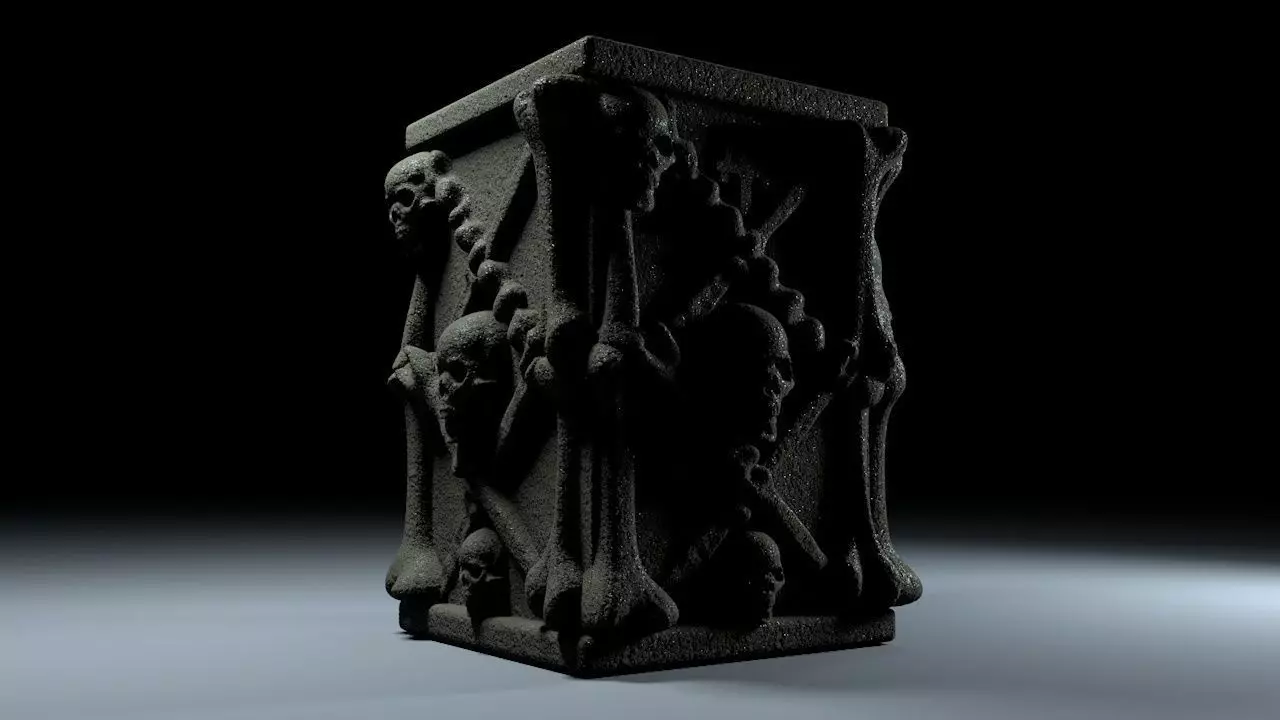 Horror Gothic Penholder Cup 3D print model_5