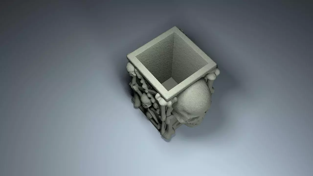 Horror Gothic Penholder Cup 3D print model_9