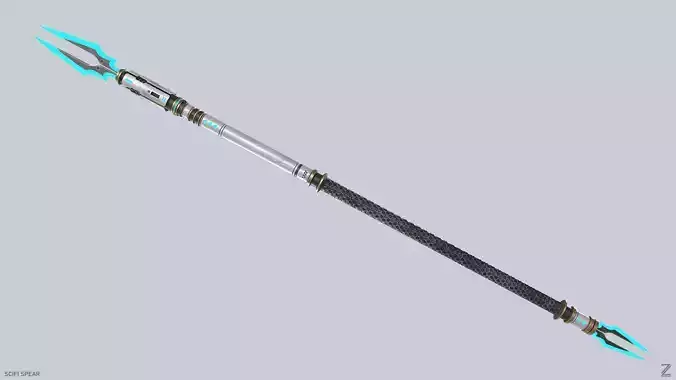 Scifi spear Low-poly 3D model