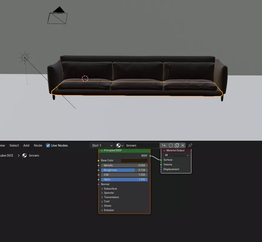 Couch 3D Model Free low-poly 3D model_2