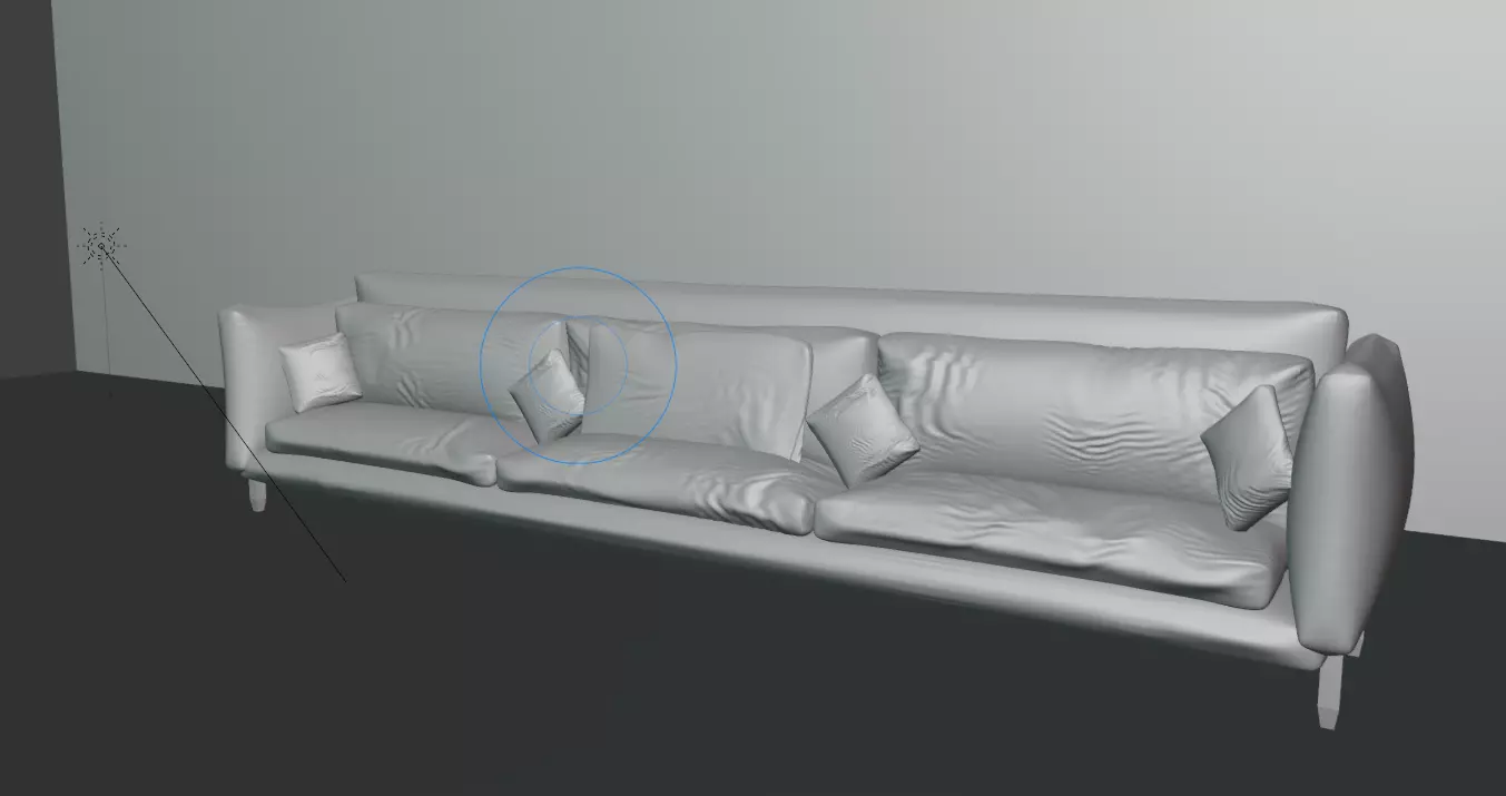 Couch 3D Model Free low-poly 3D model_4