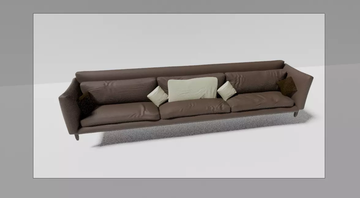 Couch 3D Model Free low-poly 3D model_3