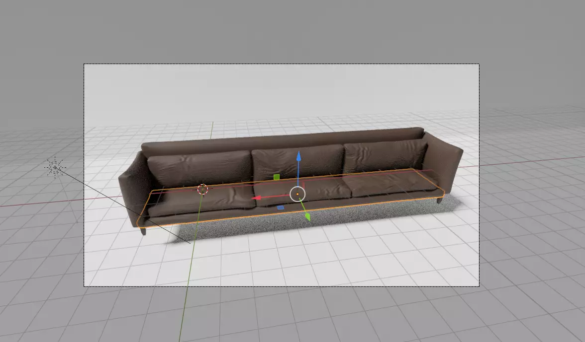 Couch 3D Model Free low-poly 3D model_1