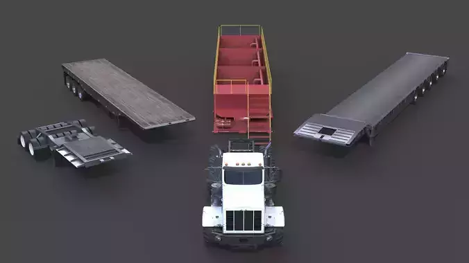 Heavy Haul Pack Low-poly 3D model