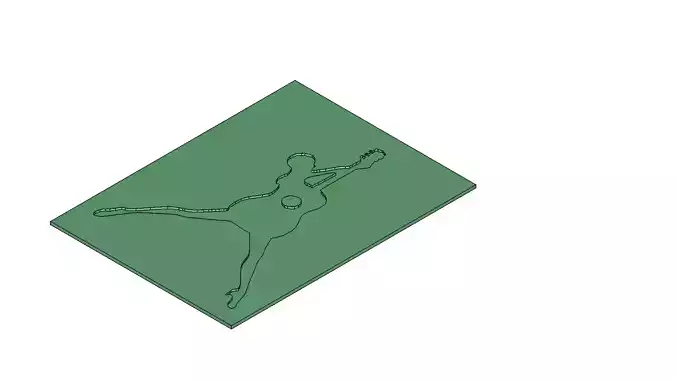 Guitar Woman Silhouette Mold for Wall Art Decor