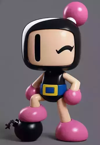 Bomberman Black STL ready to 3D print and DIY