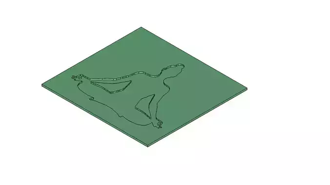 Yoga Meditation Pose Silhouette Mold for Casting