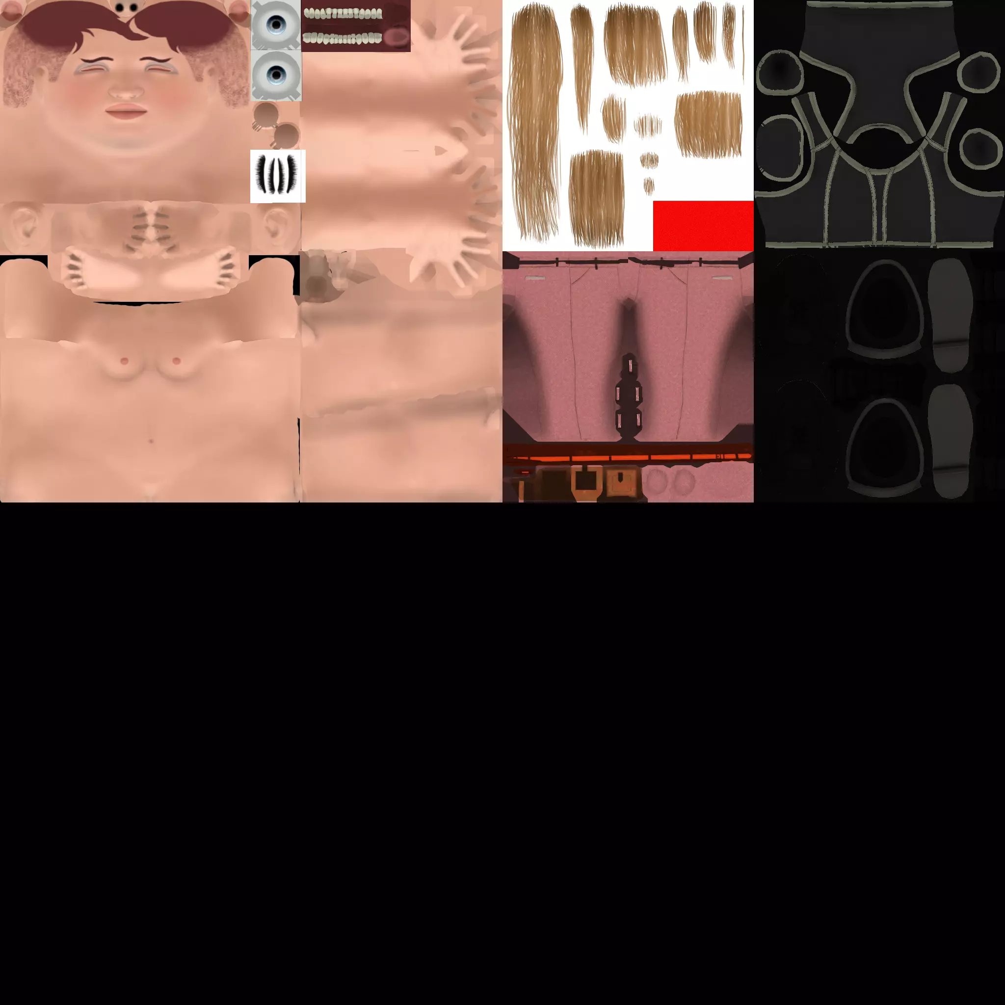 3D Character Girl Model Cute Low Poly Cartoon Female Low-poly 3D model_8