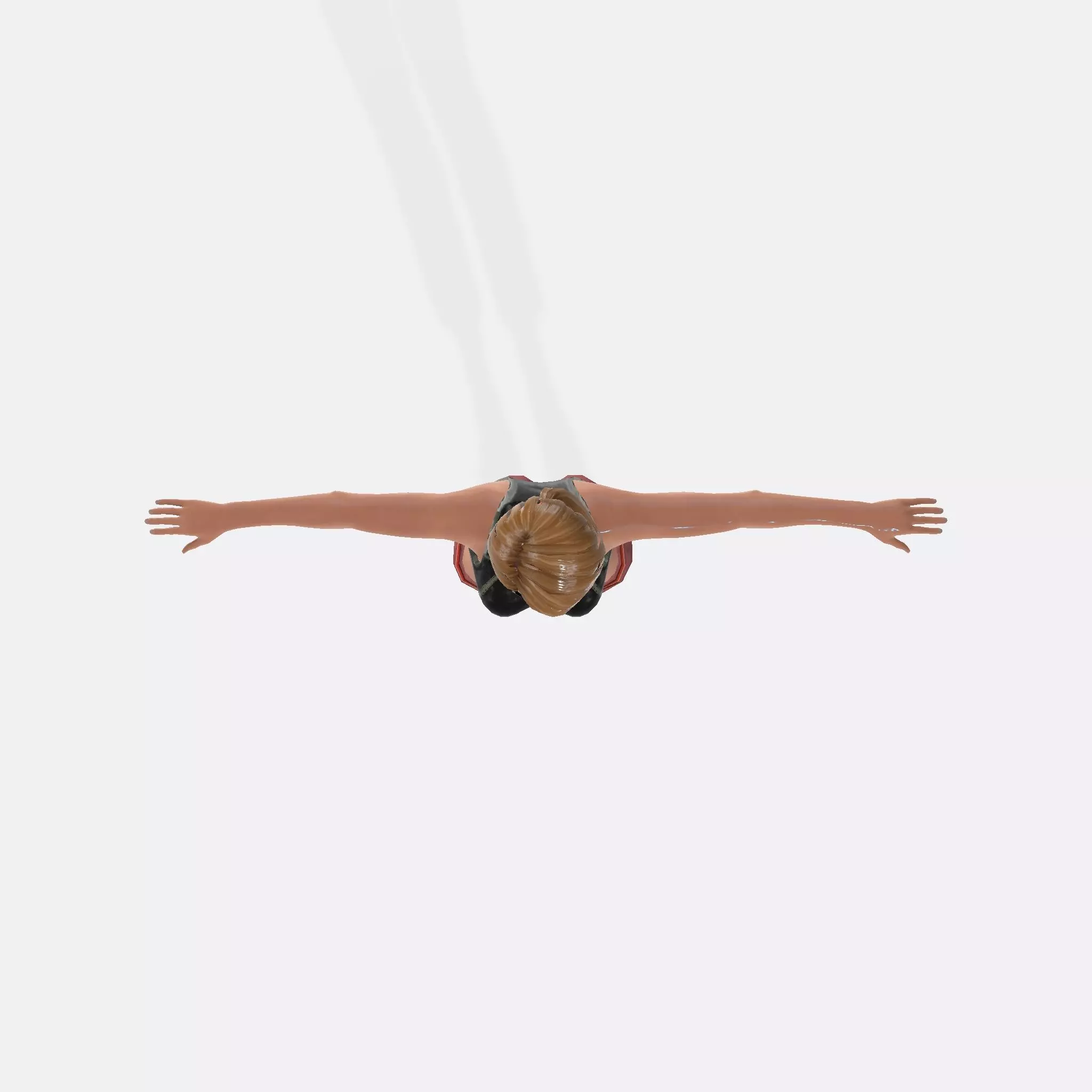 3D Character Girl Model Cute Low Poly Cartoon Female Low-poly 3D model_14