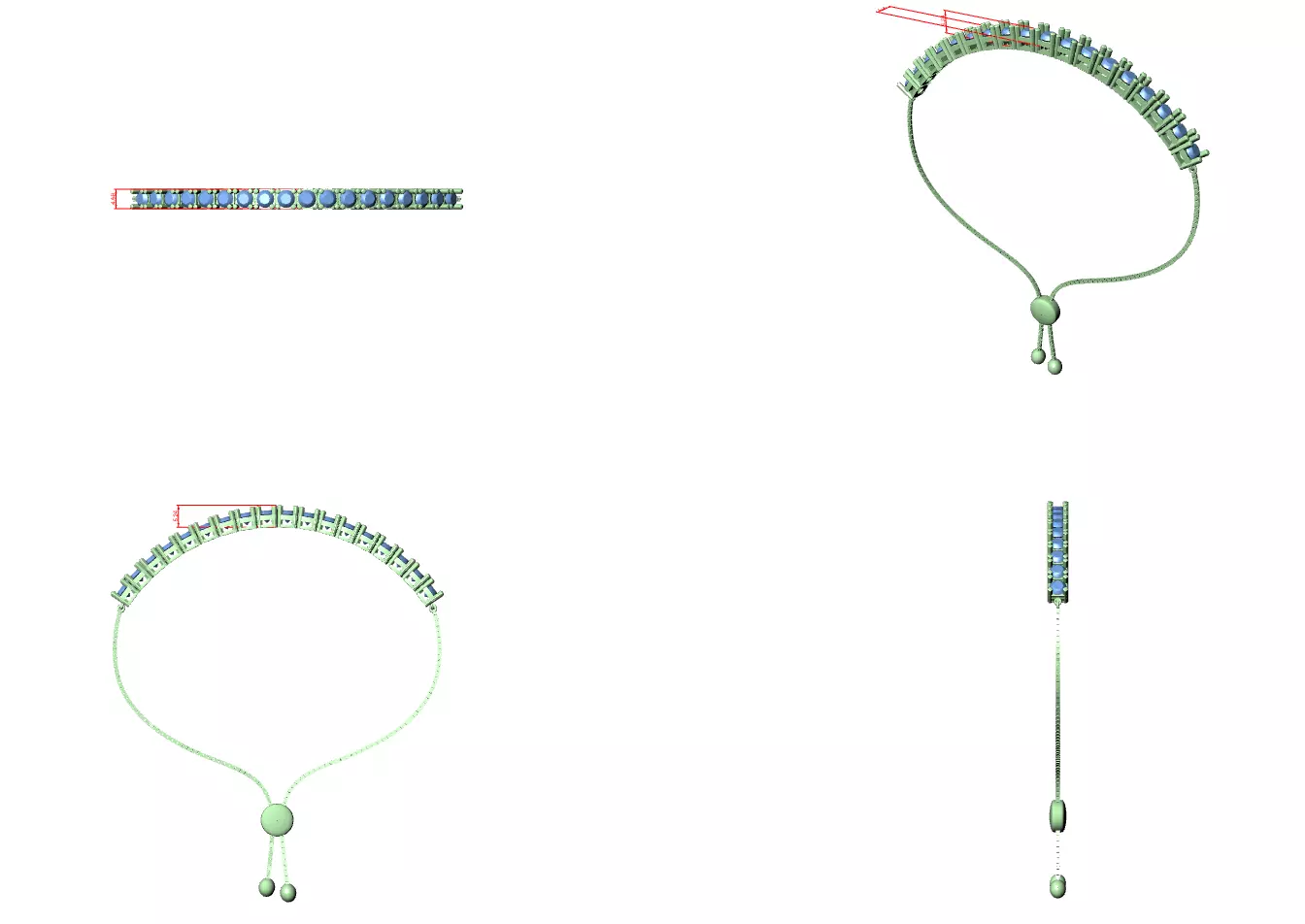 Tennis Bracelet 3dm stl renders Animation video details 3D print model_1