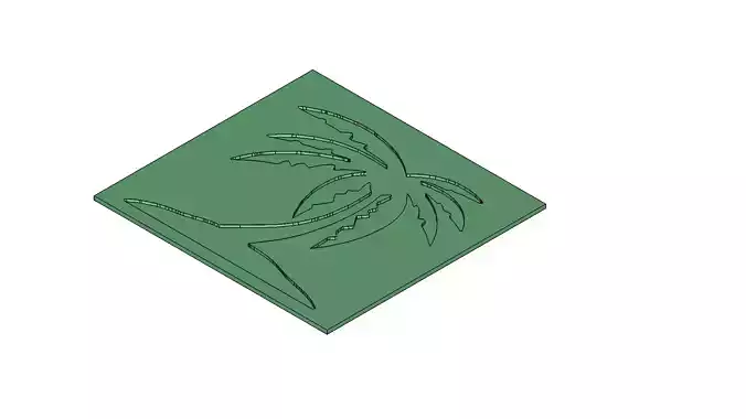 Palm Tree Mold Tropical Island Casting STL 3D Print File