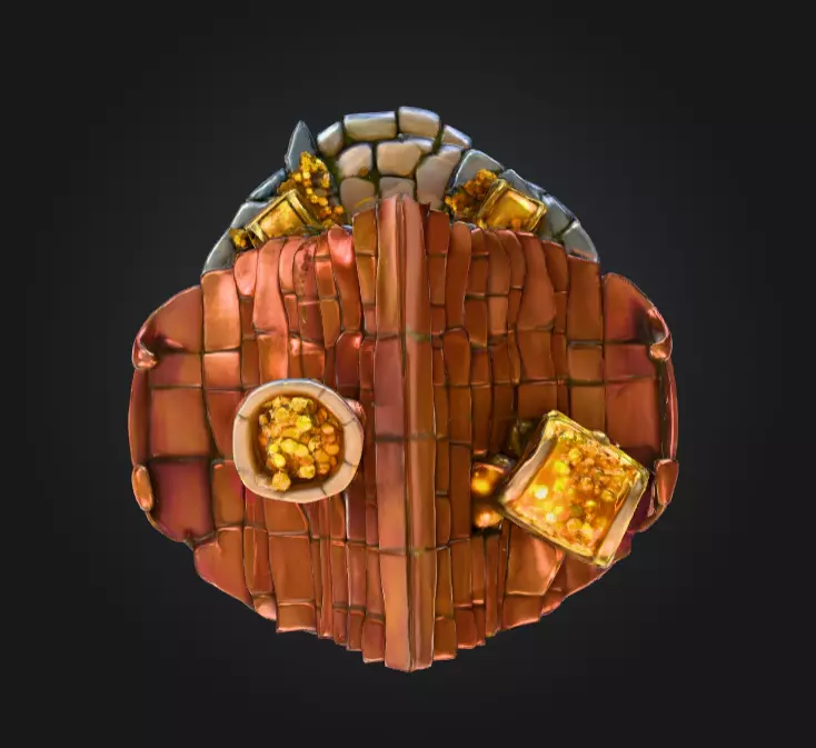 Haven of Gold and Secrets House Low-poly 3D model_9