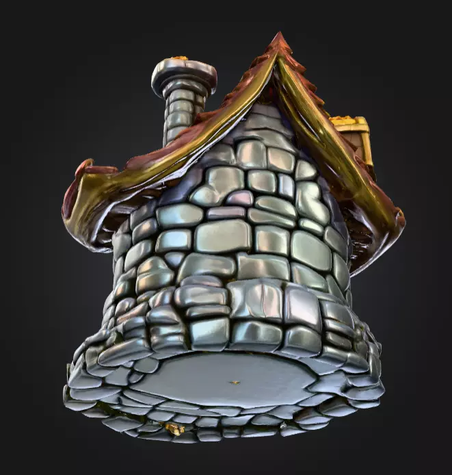 Haven of Gold and Secrets House Low-poly 3D model_7
